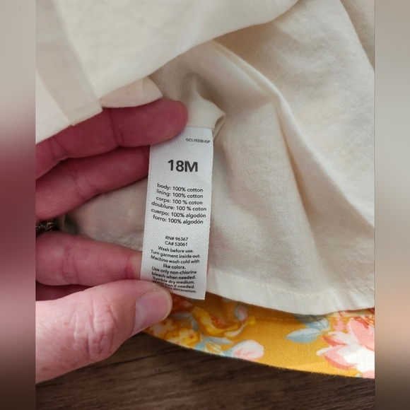 Oshkosh Baby B'gosh Floral Yellow Boho Dress - Picture 4 of 4